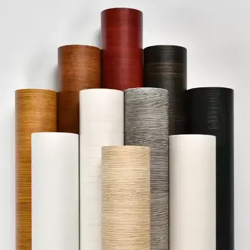 Vacume Press Wood grenn PVC chalè retresi fim